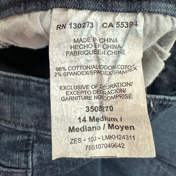 Lee Slender Secret Lower on the Waist Bootcut Women size 14 Dark Blue Denim Jean - Picture 4 of 5